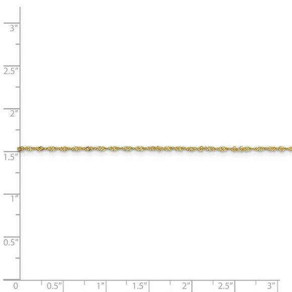Children's 1.1mm, 10k Yellow Gold, Singapore Chain Necklace, 14 Inch - Picture 5 of 8